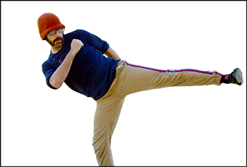 Manny performing a side kick