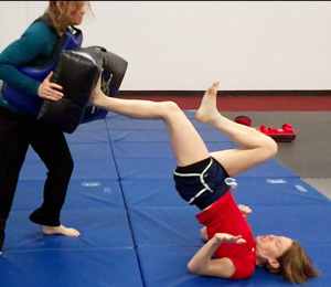 Kick from back position